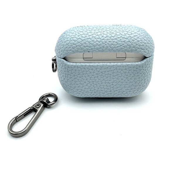 NWT LIGHT BLUE Pebble Leather Case for Apple Airpods Pro 2 - Picture 4 of 11